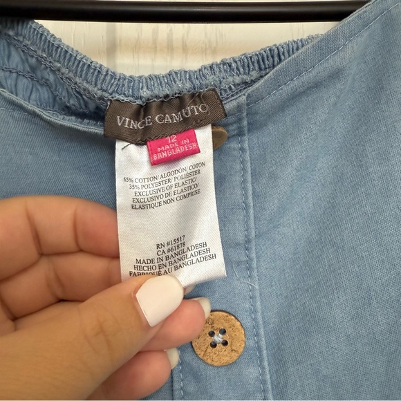 NWT Blue Button-Up Kids Top - Picture 4 of 5